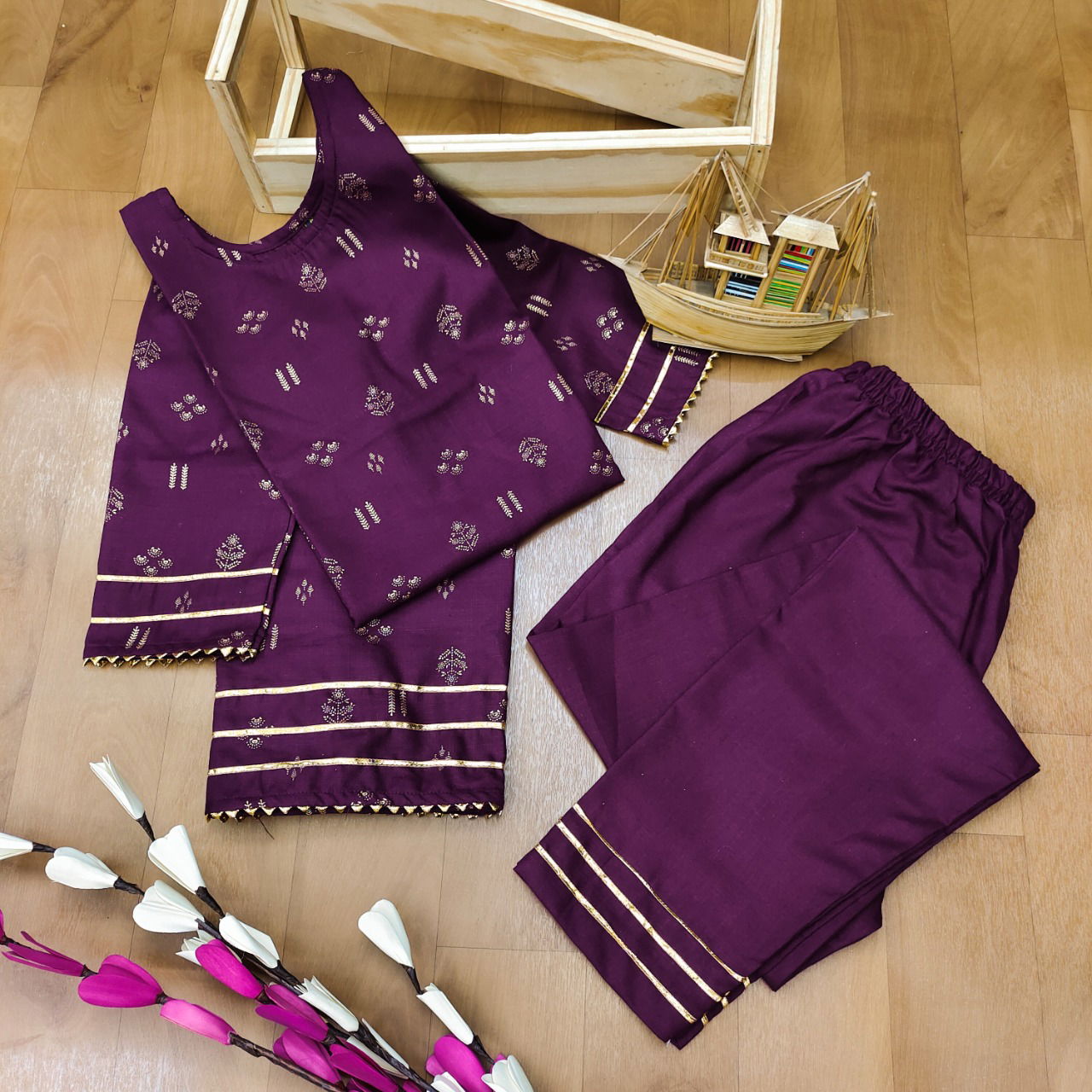 Shubh 2 Cotton Designer Fancy Ethnic Wear Kurti With Pant Collection